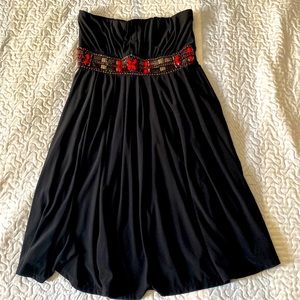 White House / Black Market black strapless dress size 0